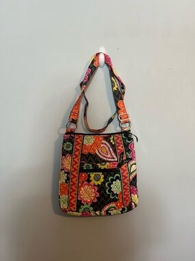 Vera Bradley Black Multi Floral Crossbody Bag